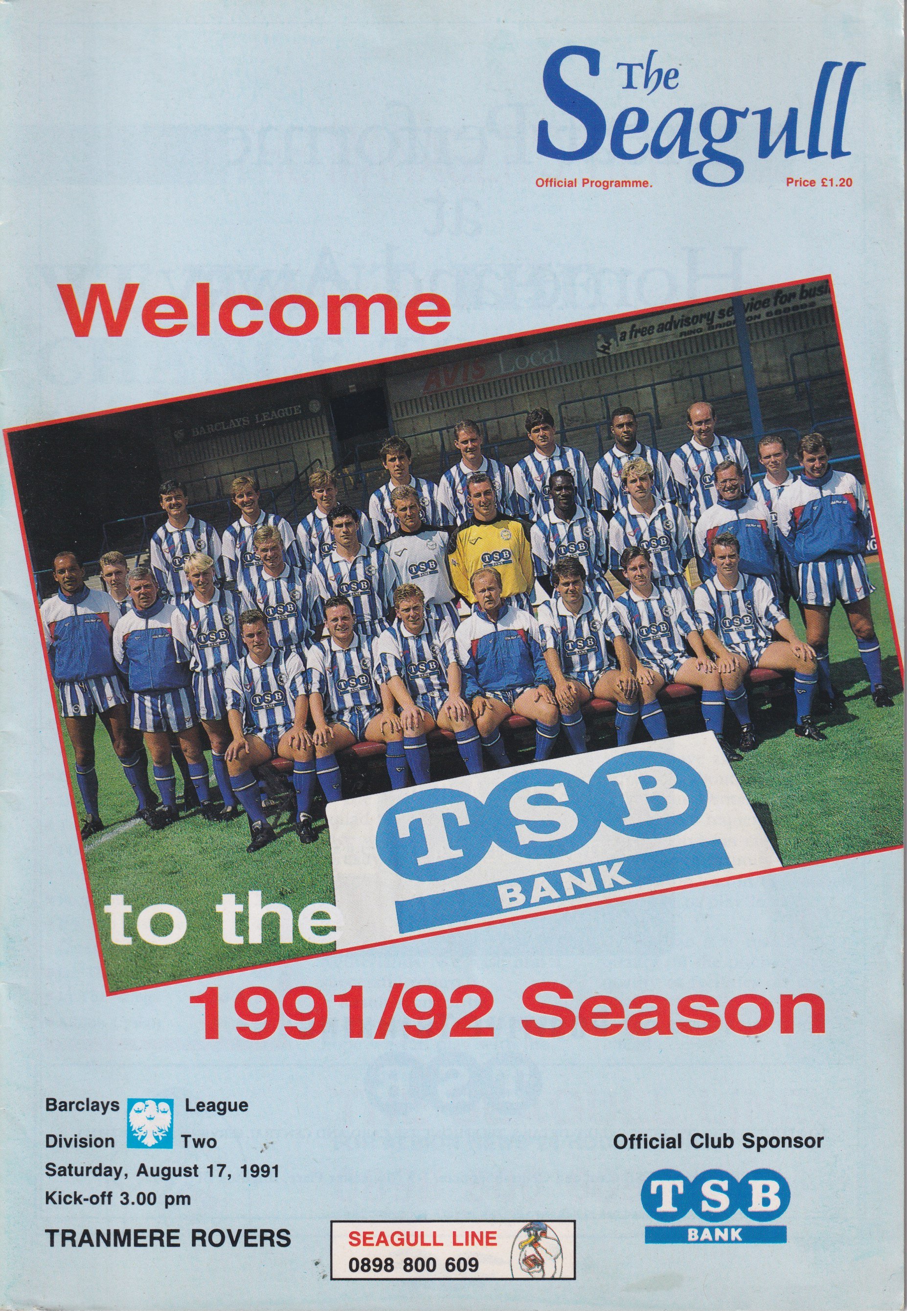 Brighton & Hove Albion v Tranmere Rovers match programme